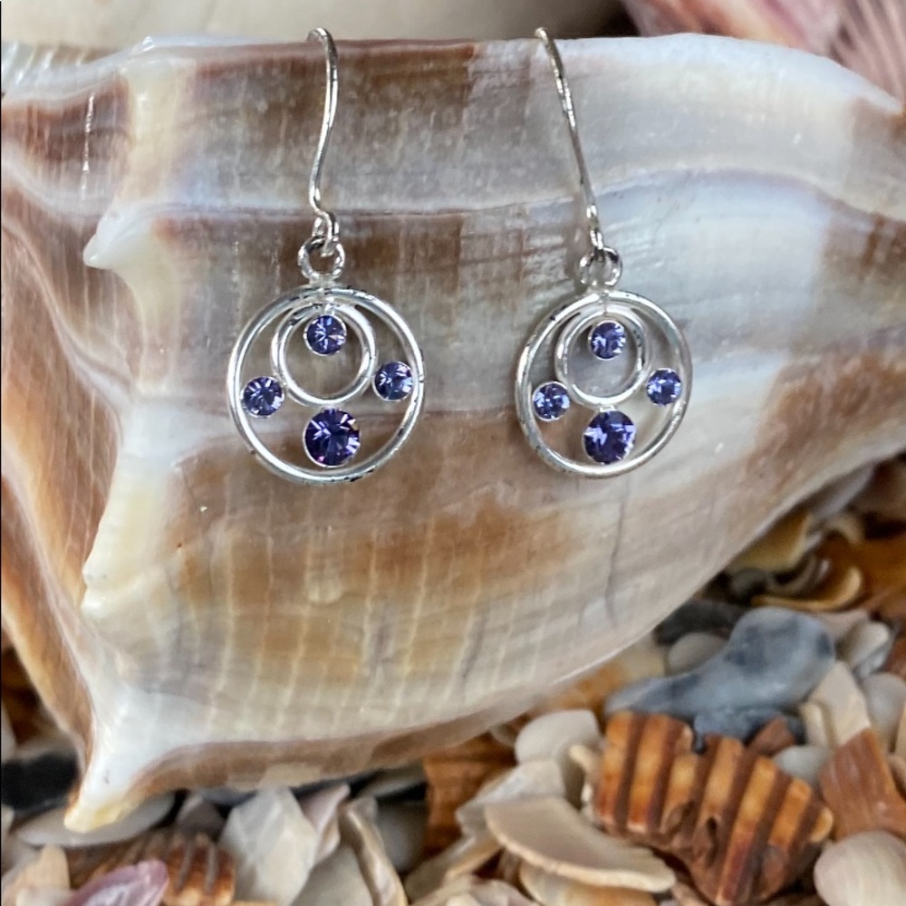 NEW TOMAS Sterling silver dangle earrings with blue stones.
